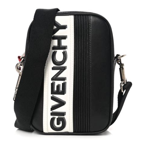 GIVENCHY Calfskin MC3 Crossbody Bag Black White